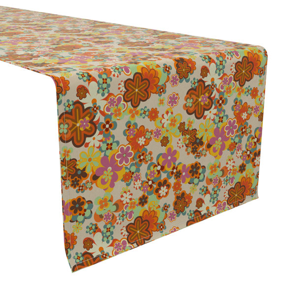 Bless International Rectangle Floral Cotton Twill Table Runner Wayfair